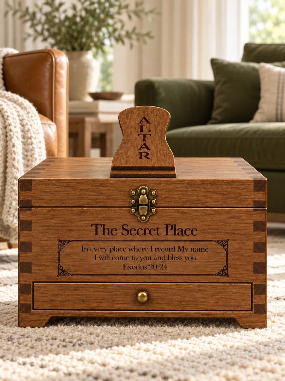 The Secret Place family altar in a living room